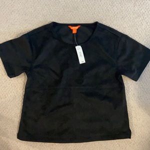 Joe fresh light suede like top good stretch super flattering fit